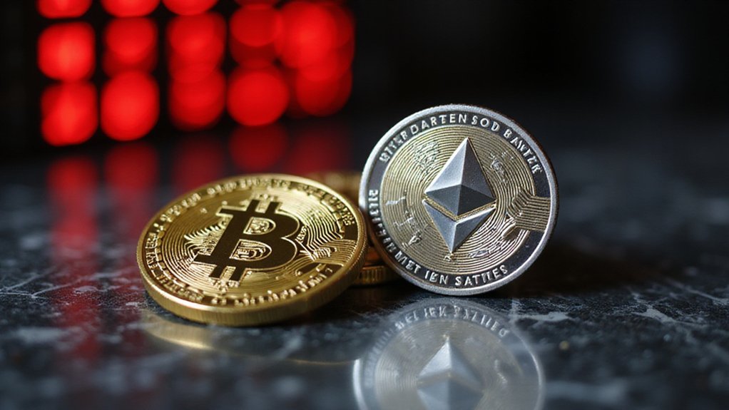 bitcoin falls ethereum drops